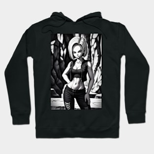 Noir Android 18 Hoodie